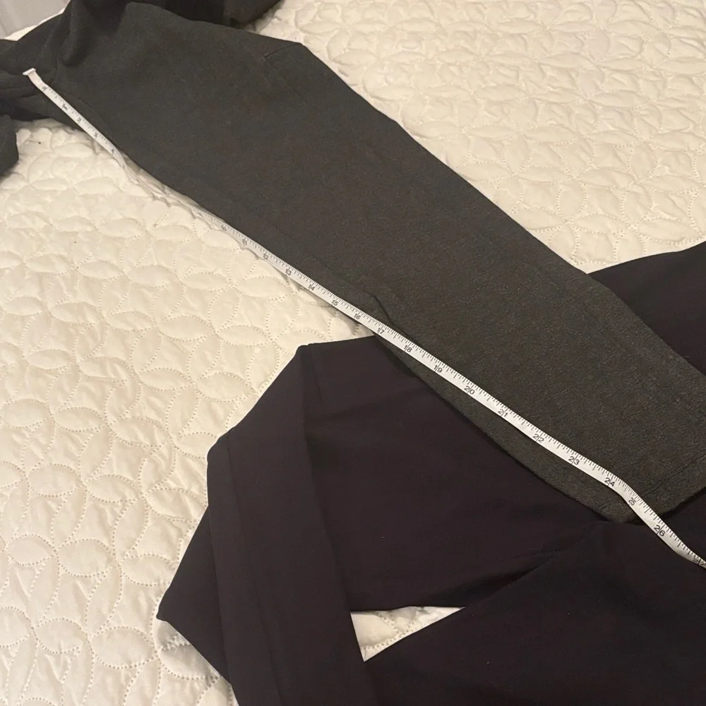 Lou & Grey For Loft Black and Gray Leggings Set set of 2 Pull On Stretch Sz Med - Picture 7 of 11